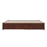 AFI, Barcelona King Panel Platform Bed with Twin XL Trundle, Walnut AFI