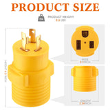 Kanayu Generator Welder Adapter Compatible with Nema L6-30P to 6-50R 3 Prong 30 Amp Locking Male Plug to 50 Amp Female Receptacle Adapter Generator RV EV Charger Power Cord Connector Kanayu