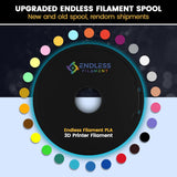 EndlessFilament PLA Filament Black 250g(0.55lbs) 3D Printer Filament - 1.75mm 3D Printing Filament - Fits Most FDM 3D Printers - Durable 1.75 mm Filamanet with Dimensional Accuracy +/- 0.02 mm ENDLESS FILAMENT