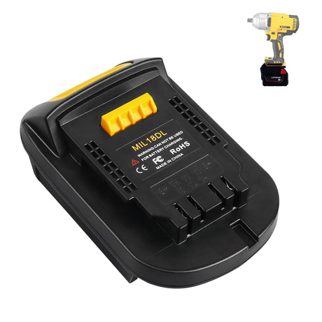 ZLWAWAOL MIL18DL Battery Adapter Converter for Milwaukee to Dewalt Battery, for Milwaukee M18 18V Lithium Battery Convert to Dewalt 20V Lithium Battery,for Dewalt 20V Cordless Tools ZLWAWAOL