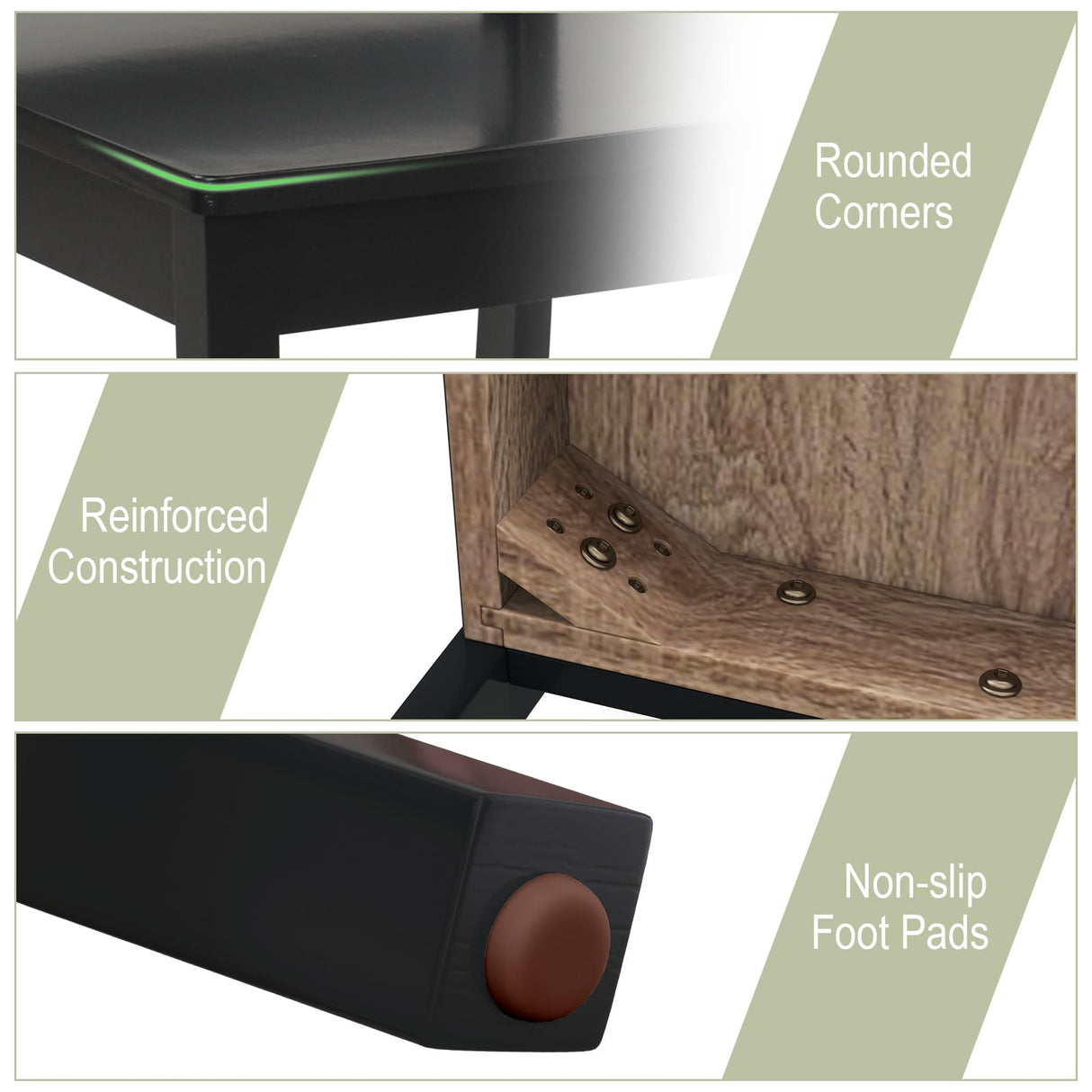 Giantex Wood Dining Chairs Set of 4 Black- Wooden Armless Kitchen Chairs with Solid Rubber Wood Legs, Non-Slip Foot Pads, Max Load 400 Lbs, Farmhouse Style High Ladder Back Wooden Dining Room Chairs Giantex