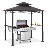 ABCCANOPY 8'x 5' Grill Gazebo Canopy - Outdoor BBQ Gazebo Shelter with LED Light, Patio Canopy Tent for Barbecue and Picnic (Dark Gray) ABCCANOPY