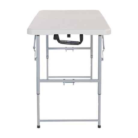 Office Star Resin Multipurpose Rectangle Table, 4-Feet Long, Height Adjustable, Center Folding Table, Light Gray Office Star Products