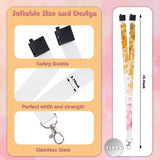 RYKOMO 20 Pieces Sublimation Blank Lanyards White Sublimation Lanyards Neck Lanyards with Badge Holder DIY Sublimation Lanyards with Detachable Buckles Heat Transfer Lanyards for Keychain Card Name RYKOMO