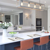 YOSICHY Table Mats Set of 6 Crossweave Woven Vinyl Placemats Heat Resistant Non-Slip Kitchen Placemats for Dining Table Washable Easy to Clean(Grey) YOSICHY