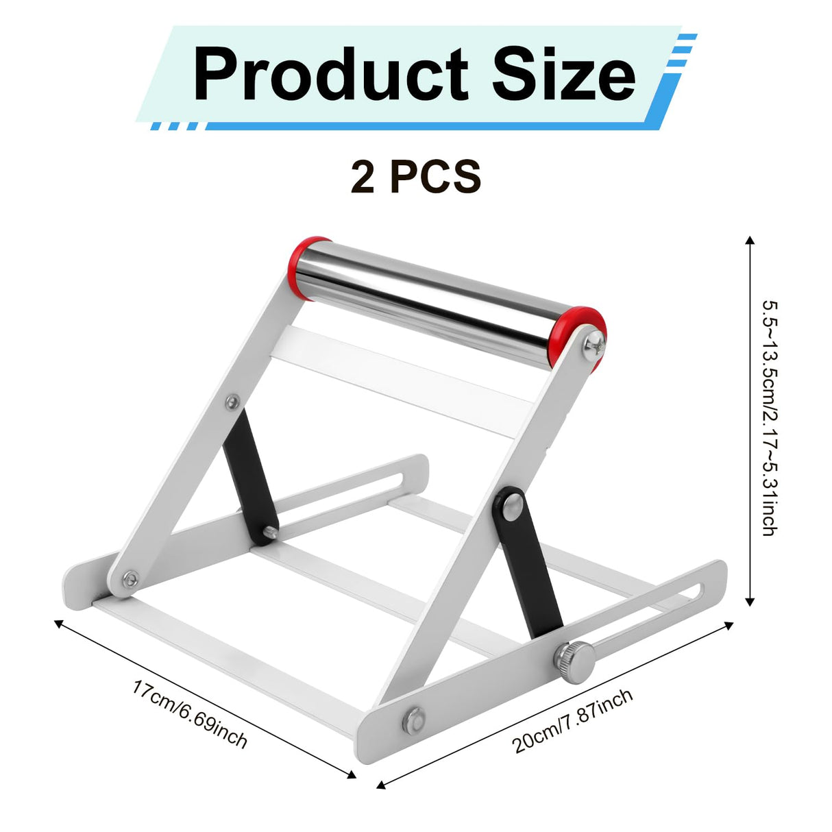2pcs Adjustable Cutting Machine Support Frame, Foldable Height Adjustable Cutting Machine Table Saw Stand, Height Adjustable Range 2.17-5.31 Inch PEUTIER