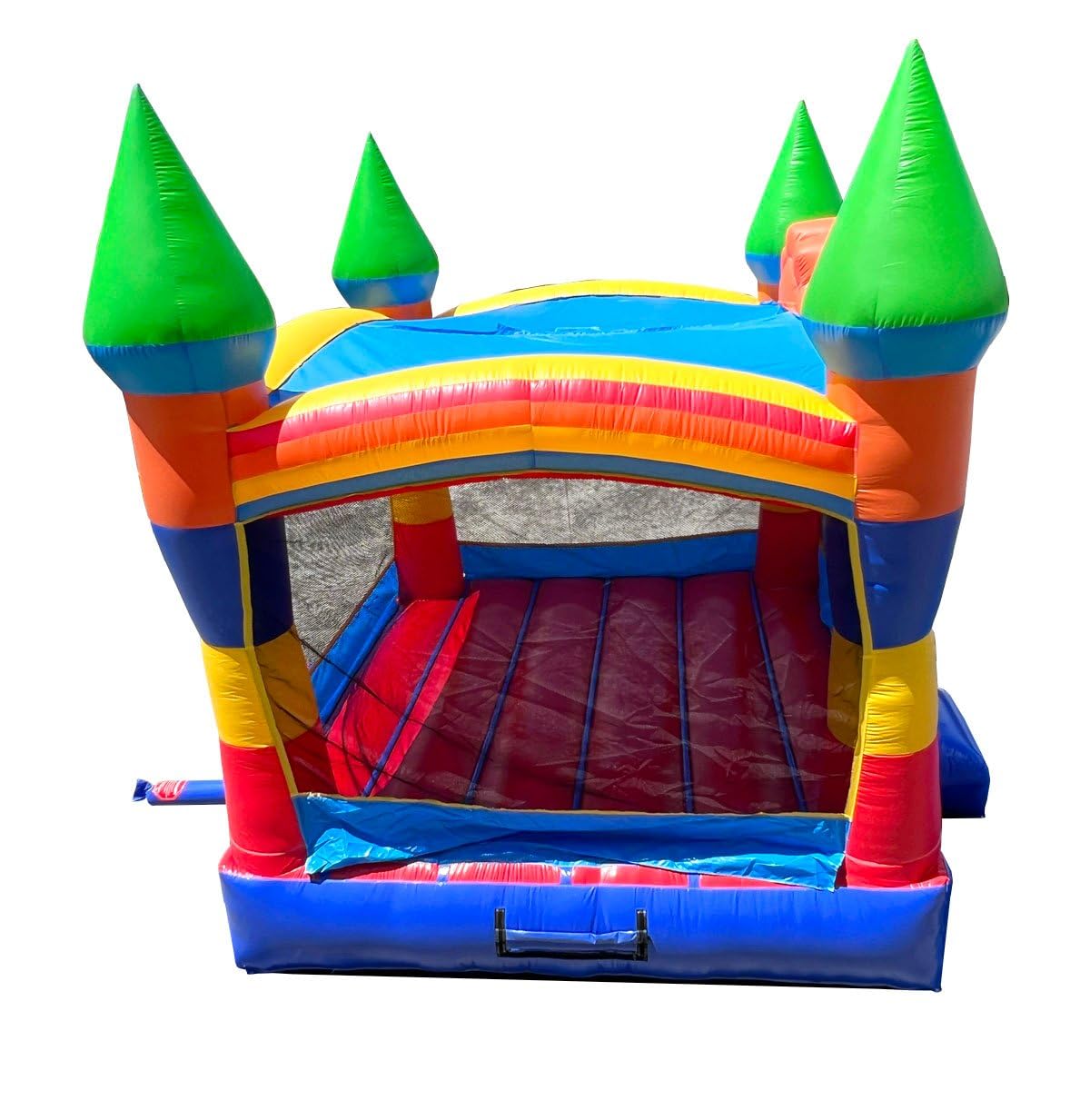 Crossover Classic Rainbow Inflatable Bounce House, Bouncy Jump Castle for Kids and Toddlers, Outdoor Birthday Party Jumping Bouncer, Commercial-Grade, Without Blower, 13 x 12 x 14.5 Ft Pogo Bounce House