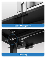 HUANUO 55" x 28" Electric Standing Desk Adjustable Height, 4 Memory Height Settings, Headphone Hook, Cable Manager, Sit Stand Up Desk for Home Office & Computer Workstation, Black HUANUO