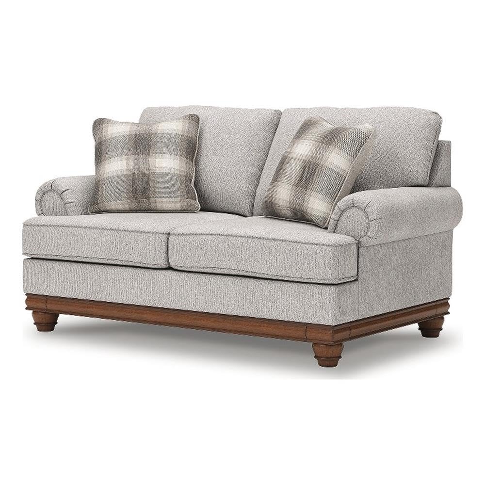 BOWERY HILL Modern/Contemporary Polyester Beige Finish Loveseat BOWERY HILL