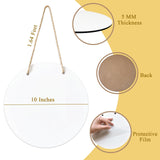 PURREITTI 10 Pcs 10" Round Sublimation Door Hanger Blanks, White Hardboard MDF Wood Blanks, Unfinished Circle Sublimation Blanks Wall Hanging for Heat Press Machine Printing Crafts Christmas Decor PURREITTI