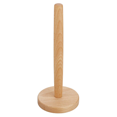 Bamboo Paper Towel Holder,DNIEBW Kitchen Paper Holder Countertop Stand up Towels Roll Stand Organizer Simply Standing Countertop Wooden Paper Fits Standard Roll Holder for Cabinet (Round Bottom)