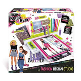 Canal Toys Style 4 Ever Fashion Design Studio, Design your own Fashions, Design Sheets with Stencils, Stickers, and Fabrics, Add Colors, Patterns, and Textures, All Organized in the Stylish Studio Canal Toys