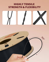 DURAMIC 3D TPU Filament 1.75mm Black, TPU Flexible Filament 95A, Soft TPU 3D Printing Filament, 1kg Spool, Dimensional Accuracy +/- 0.05mm, Black 1 Pack DURAMIC 3D