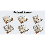 Tiny Home prefab Container House with 2 bedrooms, 1 Bathroom and Kitchen, Folding Modular Tiny House to Live in for Adults, Expandable prefabricated Portable Homes, Mobile House for Sale Generic