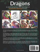 Dragons!: An Adult Coloring Book Filled With Images Of 50 Amazing Dragons To Color! WoodArtSupply