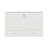 AFI, Southampton Murphy Bed Chest Queen with 6" Mattress, Storage Drawer & Built-in USB Charger, White AFI