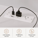 Rolanstar Vanity Desk with Lighted Mirror & Power Outlet, Makeup Vanity with 7 Fabric Drawers, 6 Storage Shelves & 3 Lighting Modes, Dressing Table for Bedroom, Girls, Women, White Rolanstar