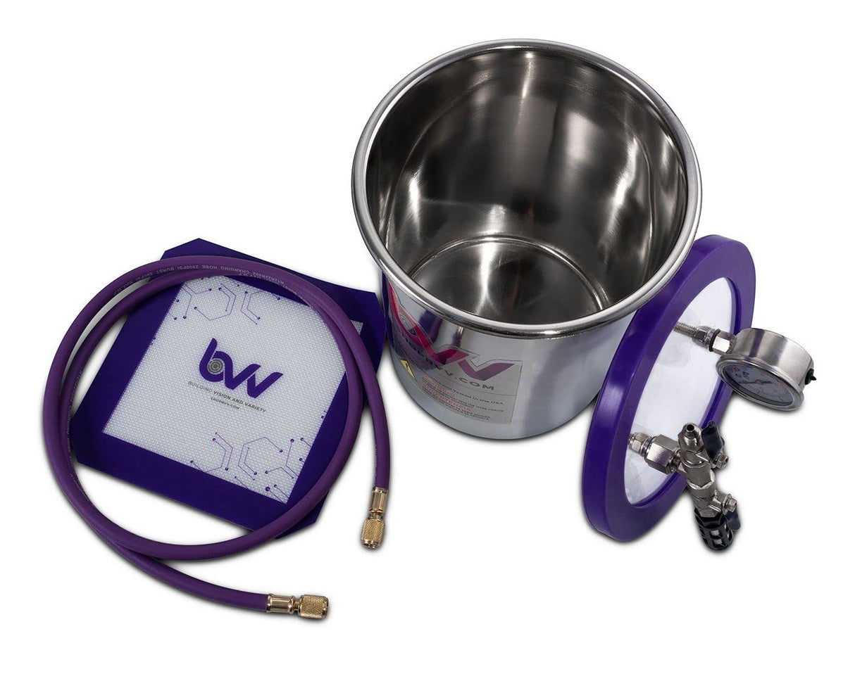 BVV Best Value Vacs 1.5 Gallon Tall Stainless Steel Vacuum Chamber BEST VALUE VACS