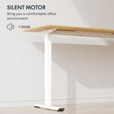 FLEXISPOT Standing Desk Electric Stand Up Desk with 48 x 24 Inches Splice Board Ergonomic Memory Controller Height Adjustable Desk (White Frame + 48" Maple Desktop) FLEXISPOT