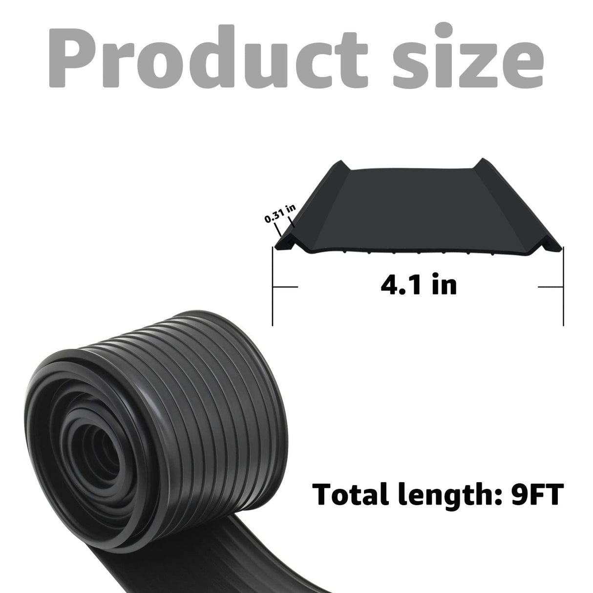 9 feet Seal Replacement for Clopay Garage Door Rubber Bottom Weather Seal for Weather Stripping Fit 9 FT Wide Doors Lusperi
