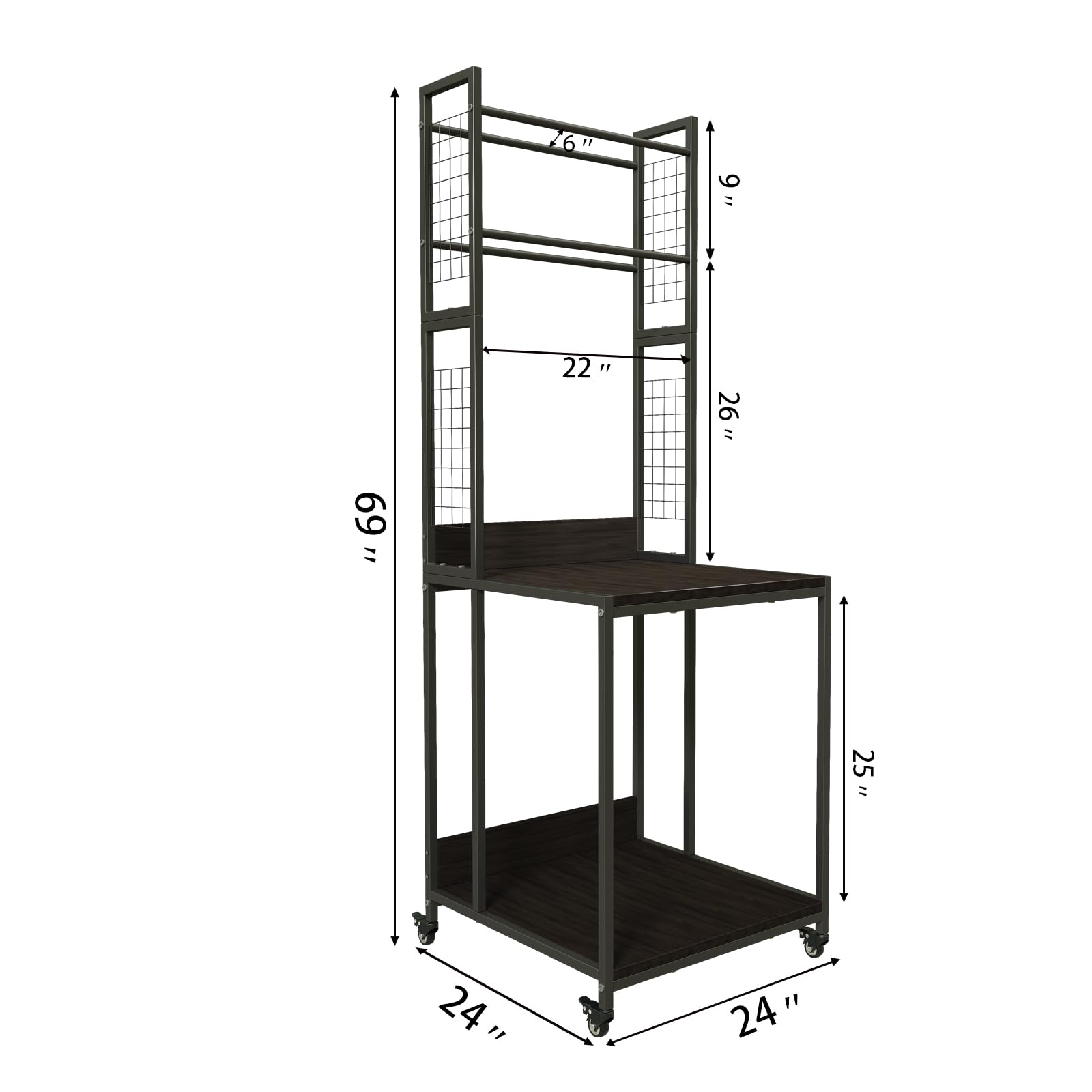 ARTINRACK 3D Printer Stand with Double Layer 3D Printer Filament Storage Rack, TR22 Heavy Duty Mobile Printer Table with Wheels for Studio Office Storage and Organization - WoodArtSupply