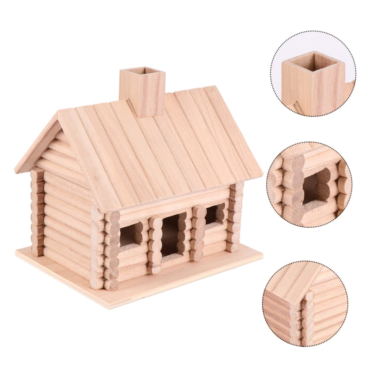 OFFSCH Creative Wooden Bird Nest House for Garden Decoration Unfinished Pine Birdhouse Ornament for Outdoor Birds DIY Paintable Bird Nest for Hummingbirds and Sparrows OFFSCH