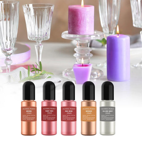 PHEZEN Candle Dye - Candle Color Dye Set for Candles Making Resin Paintings Fluid Paintings,10/15ML Candle Making Liquid Dye Type 9 PHEZEN