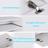 sogesfurniture 39.3'' Floating Wall TV Cabinet Stand with LED Lights, Wall Mounted Entertainment Center with Storage Shelves, Modern High Gloss Media Console for Living Room, Bedroom sogesfurniture