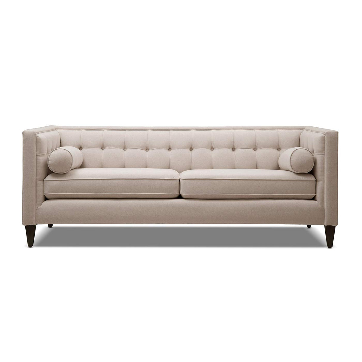 Jennifer Taylor Home Kinsley 84" Modern Tuxedo Tufted Sofa, Sky Neutral Beige Polyester Jennifer Taylor Home