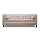 Jennifer Taylor Home Kinsley 84" Modern Tuxedo Tufted Sofa, Sky Neutral Beige Polyester Jennifer Taylor Home