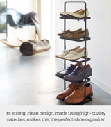 Yamazaki Home, Tall | Steel Shoe Rack, Black YAMAZAKI