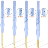 WILLBOND 17 Pcs Punch Needle Kit Adjustable Punch Needle Tool Include Wooden Handle Embroidery Pen Cloth Large Eye Sewing Needles for Beginners Adults DIY Craft Gifts(Blue, Sky Blue) WILLBOND