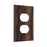 VGHOKO Outlet Covers Rustic Farmhouse Brown Wood Barn Door Decorative 1 Gang Duplex Light Switch Cover Plate Receptacle Wall Plate Electrical Switch Plate Covers for Bathroom Decor VGHOKO