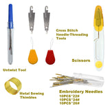 Embroidery Floss Thread Kit 100％ Cotton Floss Bobbins and Cross Stitch Kit Bracelets Floss Crafts Floss (96 Color) Renashed