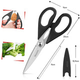 Kitchen Shears, Kitchen Gadgets Utensil Set, iBayam All Purpose Kitchen Shears with Protective Sheath Durable Stainless Steel Scissors, Cooking Kitchen Utensils, Soft Grip Comfort Handle, 8.5 Inch iBayam