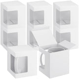 Harloon 36 Pack Mug Boxes for Gifts Coffee Mugs Boxes Gift Boxes for Shipping Sublimation Mugs Transparent Wine Glass Gift Packaging Box for Blanks 11oz, 12oz, 15oz Gift Wrapping (White) Harloon