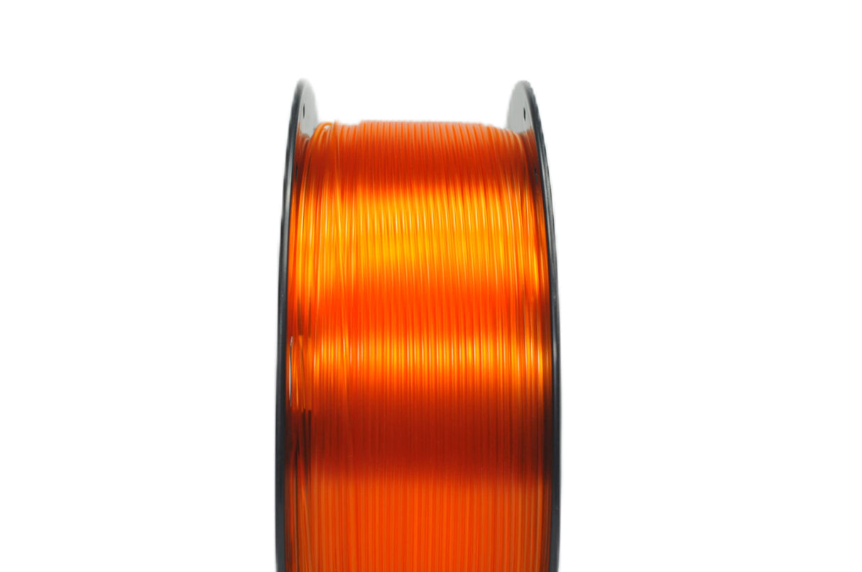 RANKI PETG Filament 1.75mm 3D Printer Filament, Dimensional Accuracy +/- 0.03 mm, 1kg Spool(Transparent Orange) RANKI
