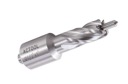 ACTOOL 1/2" Diameter × 1" Depth of Cut HSS ANNULAR Cutter with 3/4'' Weldon Shank - WoodArtSupply