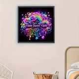 Rainbow Rose Diamond Painting Kits for Adults Beginners, Diamond Art Kit for Sweet Home,DIY Full Round Drill Diamond Dot Gem Art Kits for Adults Home Wall Decor 13.8 x 13.8 inch GEMFAMILY