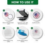 30 Pieces Sublimation Patches Fabric Iron-on Blank Patches 3 Shapes Repair Patches Sublimation Blank Hat Patch for DIY Crafts, Caps Clothes Shoes Bags Backpacks Uniforms (Black and White Frame) Waydress