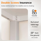 DlandHome 63 inches X-Large Computer Desk, Composite Wood Board School Desk, Decent and Steady Home Office Desk/Workstation/Table, BS1-160WW, White and White Legs, 1 Pack DlandHome