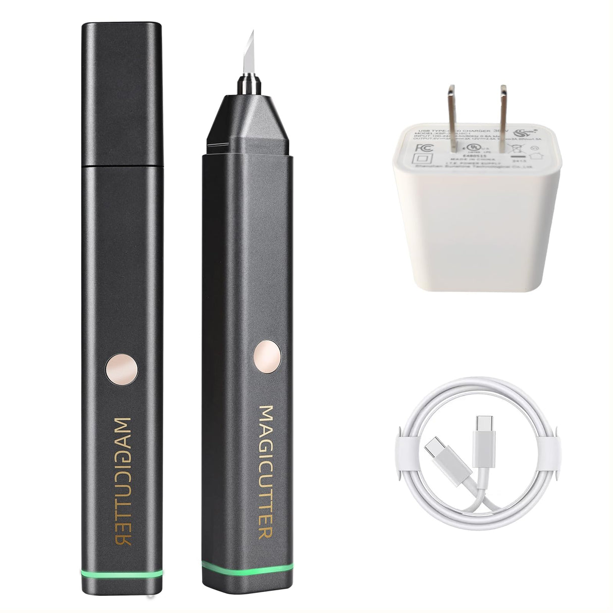 40 kHz Ultrasonic Cutter,Multifunctional Hand-held Craft Cutting Tool Cutter With 40pcs Replacement blades,Charger Included Generic