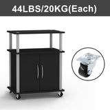 Luomorgo 1 inch Dia Swivel Caster Wheels Rubber Base with Rectangle Top Plate & Bearing Heavy Duty 8pcs Luomorgo