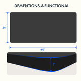 FLEXISPOT One-Piece Electric Standing Desk, 60 x 24 Inches Adjustable Desk with Seamless Desktop, Memory Controller Height Adjustment (Black Frame + Black Desktop, 2 Packages) FLEXISPOT