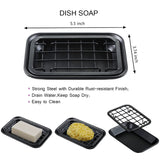 SheeChung 6Pcs Mason Jars Bathroom Accessories Set Complete - Toothbrush Holder, Lotion Soap Dispenser, 2 Mason Jars, Soap Dish, Toilet Paper Basket, Rustic Farmhouse Decor (Black, 6Pcs Bathroom Set) SheeChung