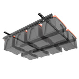 TORACK Garage Ceiling Bin Storage Rack, Overhead Tote Storage Rail System Heavy Duty Adjustable Tote Slide Garage Storage System(Bins are not included) TORACK