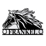 Personalized Horse Metal Wall Decor – Custom Stable Name Plaque for Barn, Rustic Western Farmhouse Accent, Unique Ranch Gift, Equestrian Gift Bosfori