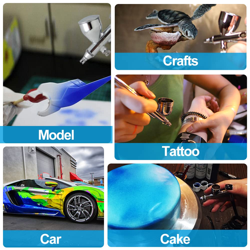 T TOGUSH Airbrush Acrylic Paint Set 28 Colors Non Toxic Water Based Paints 30ml/1.07oz for Canvas Glass Wood Matte Quick Drying Ready to Spray for Hobby Miniature Model T TOGUSH