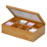 Oceanstar - TB1323 Oceanstar Bamboo Tea Box, 12 Inch, Natural Oceanstar