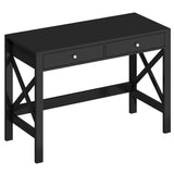 ChooChoo Home Office Desk Writing Computer Table Modern Design Black Desk with Drawers, Makeup Vanity Table ChooChoo